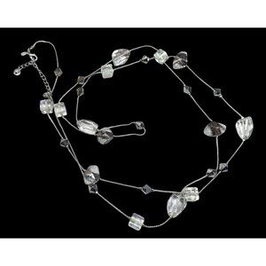 Premier Designs Sparkly Glass Cube Station Necklace